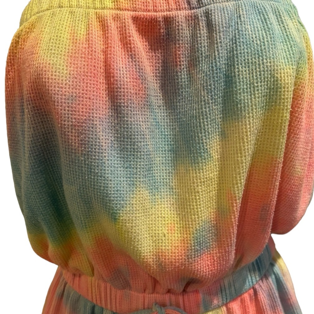 Full City Trends With Love Romper Rainbow Tie Dye Strapless Size Medium - Picture 5 of 11